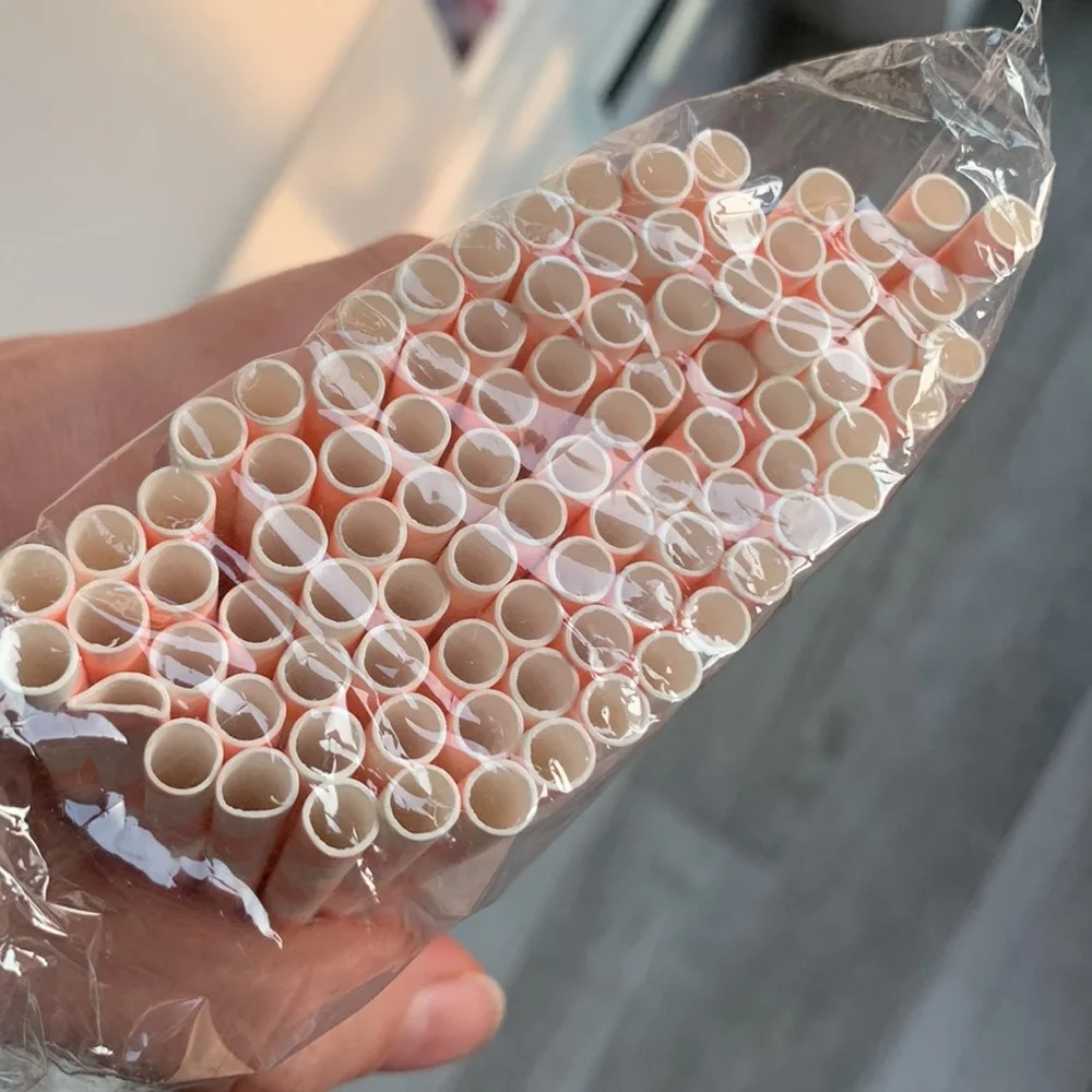 Pink White Candy Cotton Straws